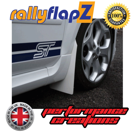 Rally Style Mud Flaps to fit: Ford Focus ST Mk2 ST225 (2004 to 2011/12) - Car Enhancements UK