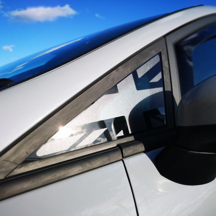 Mk8 Fiesta Union Jack Window Vinyl Decal - FRONT ONLY - Car Enhancements UK