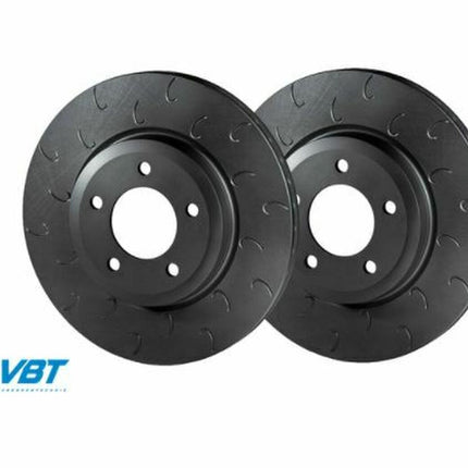 VBT Hooked 260x8mm Rear Brake Discs with New Bearings (5495974608H) (Renault Clio 3 RS 197/200) - Car Enhancements UK
