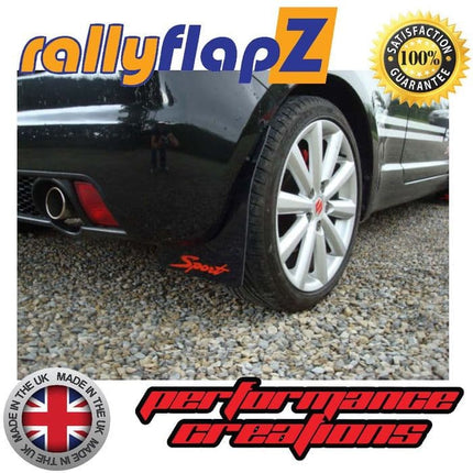 IGNIS SPORT (2003-2005) BLACK MUDFLAPS (Sport Logo Red) - Car Enhancements UK