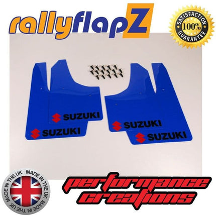 IGNIS SPORT (2003-2005) BLUE MUDFLAPS (Logo Red & Black) - Car Enhancements UK