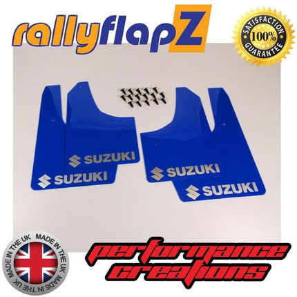 IGNIS SPORT (2003-2005) BLUE MUDFLAPS (Logo Silver) - Car Enhancements UK