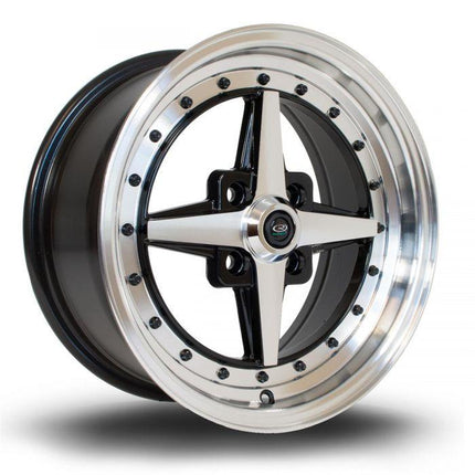ROTA ZERO IN GLOSS BLACK WITH POLISHED FACE 15X8" 4X100 ET10 - Car Enhancements UK