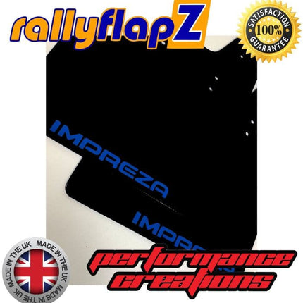IMPREZA CLASSIC GC8 (93-01) BLACK MUDFLAPS 'IMPR' STYLE LOGO BLUE - Car Enhancements UK