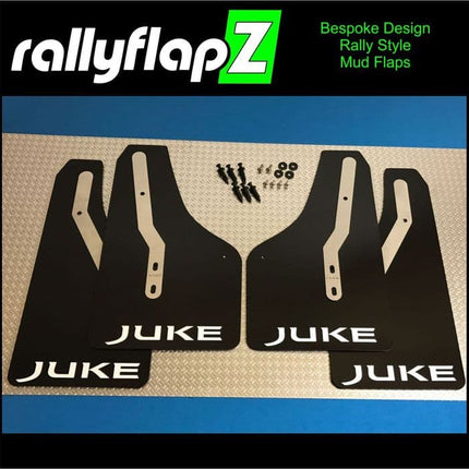 JUKE NISMO (2013+) BLACK MUDFLAPS (Juke Logo White) - Car Enhancements UK