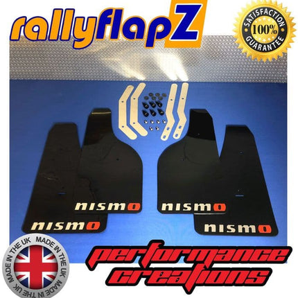 JUKE NISMO (2013+) BLACK MUDFLAPS (Nismo Logo Silver & Red) - Car Enhancements UK