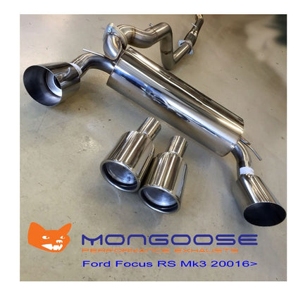Mongoose cat back system Focus RS MK3 FDS040-X3 - Car Enhancements UK