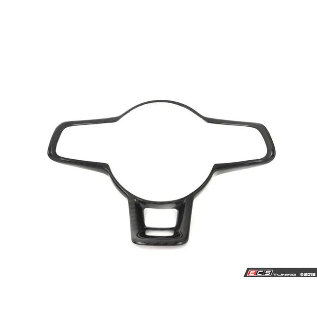 Steering Wheel Hub Overlay - Black Carbon Fiber - Car Enhancements UK