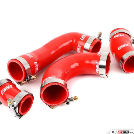 High Flow Charge Pipe Coupler Kit - Includes All 4 Intercooler Pipe Couplers - Red - Car Enhancements UK