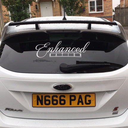 Enhanced Nation rear windscreen sticker - Car Enhancements UK