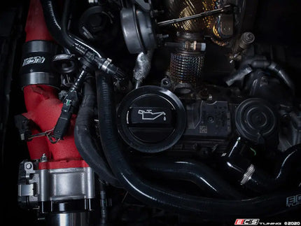 Billet Engine Oil Cap - Black Anodized - Car Enhancements UK