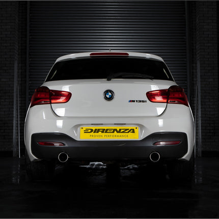 Direnza - BMW 1 Series F20 M135i 3.0 N55 12-16 - 3" Brushed Exhaust Backbox Delete - Car Enhancements UK