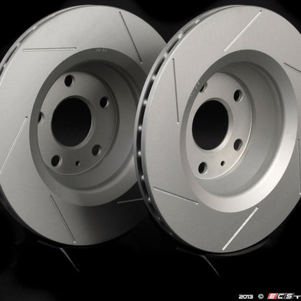 ECS Tuning - Slotted Rear Brake Discs for MQB Cars (310mm) - Car Enhancements UK