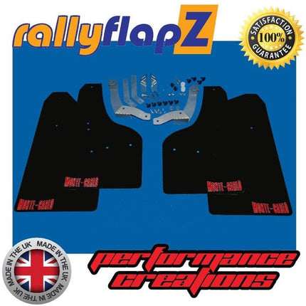 SKODA FABIA MK2 MONTE CARLO (2013+) BLACK MUDFLAPS (Monte Carlo Logo Red) - Car Enhancements UK