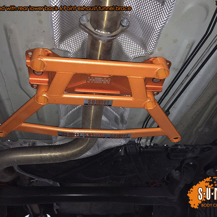 Summit Rear Lower Middle 4-point aluminium forged solid alloy exhaust tunnel body chassis brace F-EB-UK-1 - Car Enhancements UK