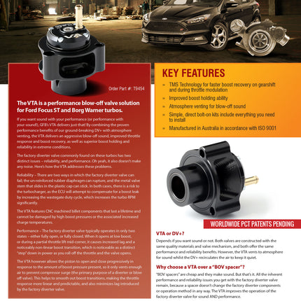 GFB T9460 VTA for FORD FOCUS MK3 RS 2.3 ECOBOOST Hatchback 350HP - Car Enhancements UK
